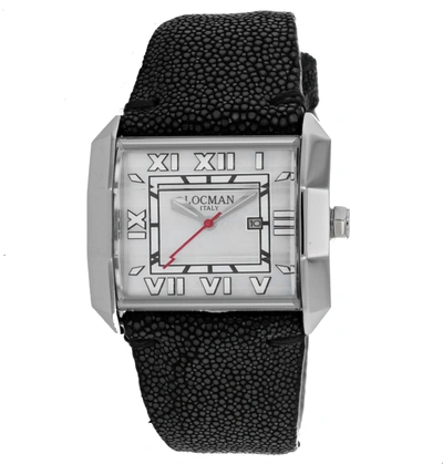 Locman Men's Otto White Dial Watch In Black / Mop / White