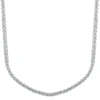 Pompeii3 Huge 23 Ct Moissanite Tennis Necklace 14k White Gold 18" In Silver