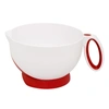 CUISIPRO DELUXE BATTER BOWL MIXING WITH HANDLE AND MEASUREMENTS, RED