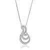 Vir Jewels 1/6 Cttw Lab Grown Round Diamond Swirl Pendant Necklace .925 Sterling Silver 2/5 Inch With 18 Inch C In Silver