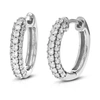 Vir Jewels 1/2 Cttw Round Lab Grown Diamond Gorgeous Hoop Earrings .925 Sterling Silver Prong Set 1/2 Inch In Silver