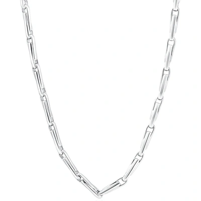 Pompeii3 Men's 14k Gold (41gram) Or Platinum (77gram) 4.5mm Link Chain Necklace 22" In Silver