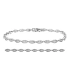 Vir Jewels 1 Cttw Diamond Tennis Bracelet 10k White Gold Round Prong Set 7 Inch In Silver