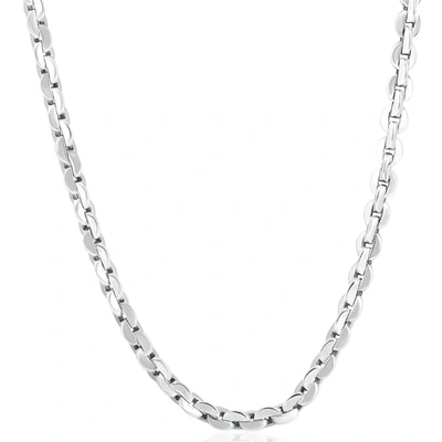 Pompeii3 Men's 14k Gold (66gram) Or Platinum (124gram) 6mm Link Chain Necklace 22" In Silver