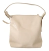 PATRIZIA PEPE IVORY LEATHER SHOULDER STRAP WOMEN WOMEN'S HANDBAG