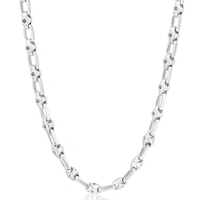 Pompeii3 Men's 14k Gold (38gram) Or Platinum (71gram) 4.5mm Link Chain Necklace 20" In Silver