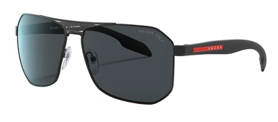 Prada Ps 51vs Dg0 5z1 Navigator Polarized Sunglasses In Black