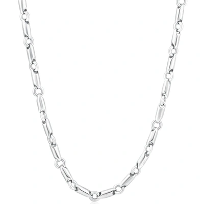 Pompeii3 Men's 14k Gold (69gram) Or Platinum (129gram) 6.5mm Link Chain Necklace 24" In Silver