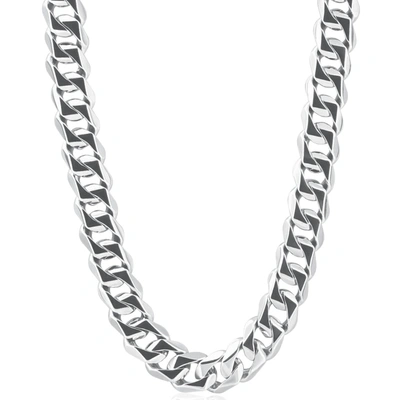 Pompeii3 Men's 14k Gold (161gram) Or Platinum (302gram) 13.5mm Link Chain Necklace 24" In Silver