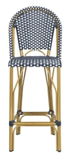 Safavieh Ford Indoor-outdoor Stacking French Bistro Bar Stool In Blue