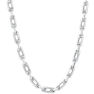 Pompeii3 Men's 14k Gold (62gram) Or Platinum (116gram) 5.5mm Link Chain Necklace 22" In Silver