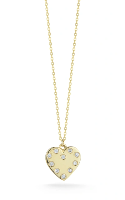 Ember Fine Jewelry 14k Yellow Gold Diamond Heart Necklace In Multi