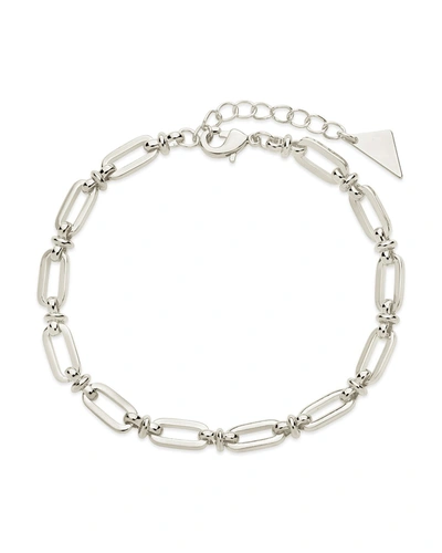 Sterling Forever Oval Link Chain Bracelet In Silver