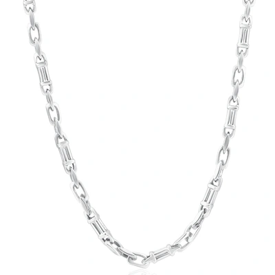 Pompeii3 Men's 14k Gold (47gram) Or Platinum (88gram) 5.5mm Link Chain Necklace 22" In Silver