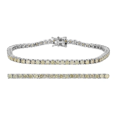 Vir Jewels 5 Cttw Diamond Tennis Bracelet 14k White Gold Round Prong Set 7 Inch In Silver