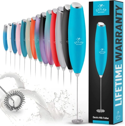 Zulay Kitchen Powerful Milk Frother For Coffee With Upgraded Titanium Motor In Blue