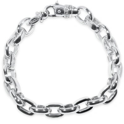 Pompeii3 Men's Link 14k Gold (68gram) Or Platinum (110gram) 11mm Bracelet 8.5" In Silver