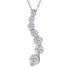 Pompeii3 2ct Huge Diamond Journey Pendant 14k White Gold In Silver