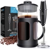 ZULAY KITCHEN PREMIUM FRENCH PRESS COFFEE POT AND MILK FROTHER SET