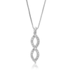 Vir Jewels 1/10 Cttw Lab Grown Round Diamond Infinity Pendant Necklace .925 Sterling Silver For Women 1/5 Inch In Silver