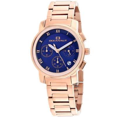 Oceanaut Riviera Chronograph Quartz Blue Dial Ladies Watch Oc0635 In Blue / Gold Tone / Rose / Rose Gold Tone