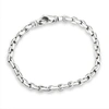 Pompeii3 Men's 14k Gold (17gram) Or Platinum (31gram) 4.5mm Link Bracelet 8.5" In Silver