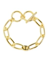 Sterling Forever Kennedy Toggle Bracelet In Gold