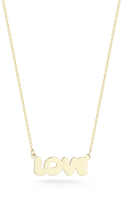 Ember Fine Jewelry 14k Gold Love Pendant Necklace In White