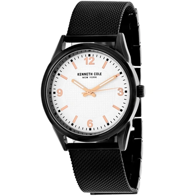 Kenneth Cole Men's Silver Dial Watch In Black