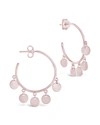 STERLING FOREVER STERLING SILVER DISK CHARM HOOPS