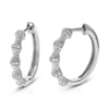 Vir Jewels 1/10 Cttw 50 Stones Round Lab Grown Diamond Hoop Earrings .925 Sterling Silver Prong Set 2/3 Inch In Silver