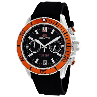 Seapro Men's Black Dial Watch In Multi