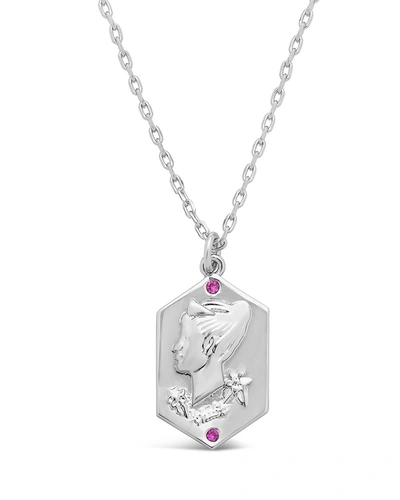 Sterling Forever Rhodium Plated Cz Aphrodite Pendant Necklace In Silver