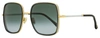 JIMMY CHOO WOMEN'S SQUARE SUNGLASSES JAYLA 2F79O GOLD/GRAY 57MM