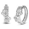 Vir Jewels 1/6 Cttw Round Lab Grown Diamond Hoops .925 Sterling Silver Earrings Prong Set In Silver