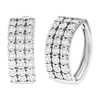 Vir Jewels 1/3 Cttw Round Lab Grown Diamond Hoop Earrings .925 Sterling Silver Prong Set 2/3 Inch In Silver