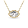 LAB GROWN DIAMONDS LAB GROWN 1/2 CTW MARQUISE SHAPED BEZEL SET DIAMOND SOLITAIRE PENDANT IN 14K YELLOW GOLD