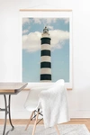 DENY DESIGNS Gal Design Lighthouse Art Print with Oak Hanger