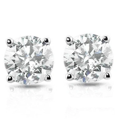 Pompeii3 1ct Diamond Studs Platinum In Silver