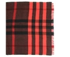 Burberry Women's Military Red Reversible Color Check Wool Scarf In Red