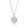 Vir Jewels 1/12 Cttw Lab Grown Diamond Circle Pendant Necklace .925 Sterling Silver 2/5 Inch With 18 Inch Chain In Silver