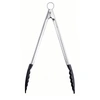 Cuisipro 12 Inch Silicone Locking Tongs, Black In Black