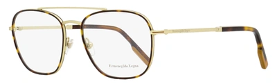 Ermenegildo Zegna Demo Geometric Mens Eyeglasses Ez5183 032 56 In Dark / Gold