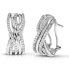 Vir Jewels 1/3 Cttw Round Cut Lab Grown Diamond Hoop Earrings In .925 Sterling Silver Prong Set 2/3 Inch In Silver