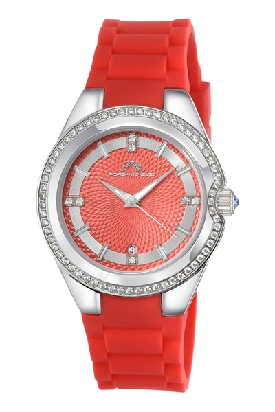Porsamo Bleu Guilia Women's Watch With Interchangeable Bands In Red