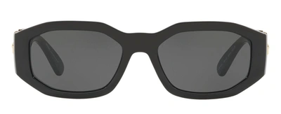 Versace 4361 Rectangle Sunglasses In Grey