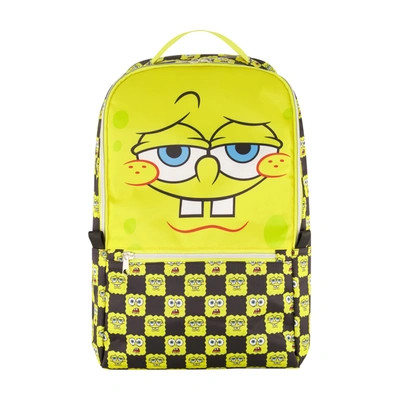 Concept One Spongebob Checkered Big Face Backpack In Yellow