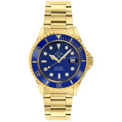 Gv2 Liguria Men's Watch Blue Dial Gold Bracelet