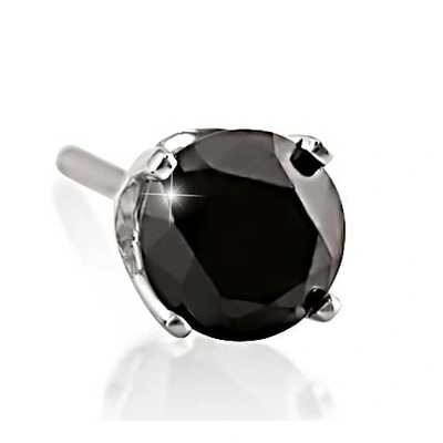 Pompeii3 1/6ct Diamond Stud 10k White Gold In Black