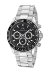 Porsamo Bleu Preston Multi-function Dial Stainless Steel Bracelet Watch, 41mm In Silver